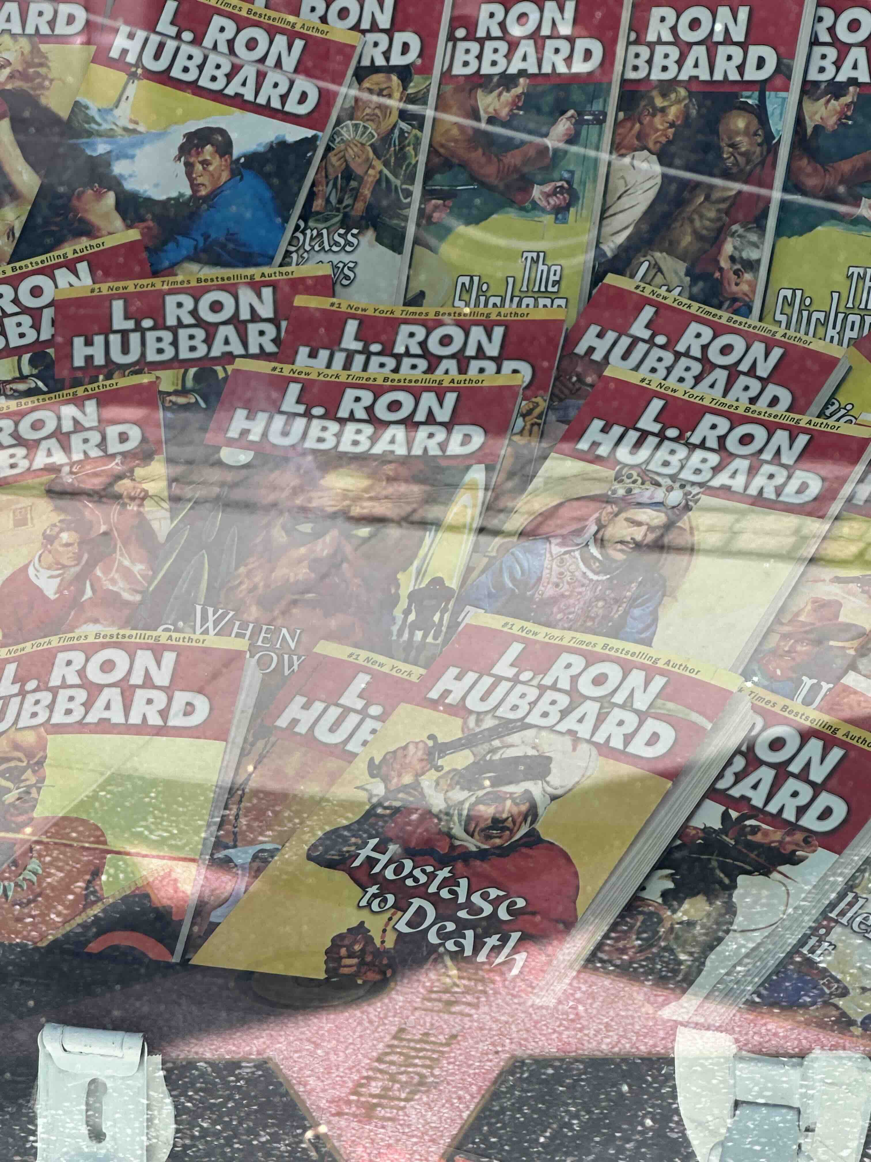 A pile of L. Ron Hubbard publications.
